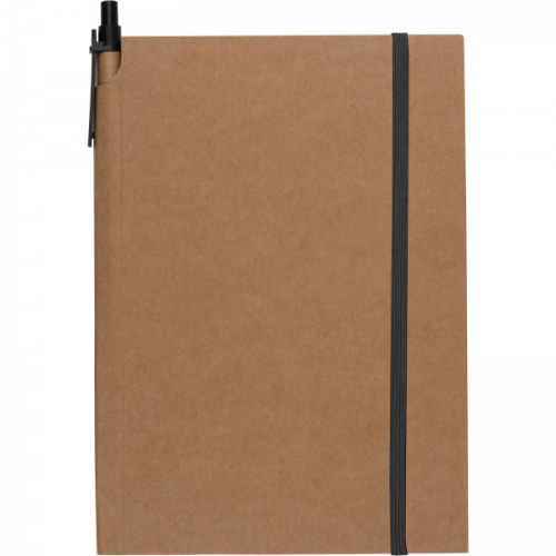 Notatnik A5 w kratkę z długopisem FELIX Brązowy 2058201 (4)