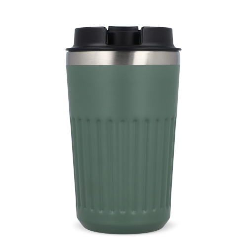 Termos na kawę ze stali nierdzewnej pochodzącej z recyklingu, 400 ml Oliwkowa zieleń LT98698-N0043 (3)