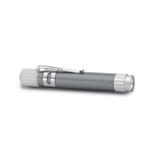 Latarka LED z klipsem Tytanowy MO7803-18 