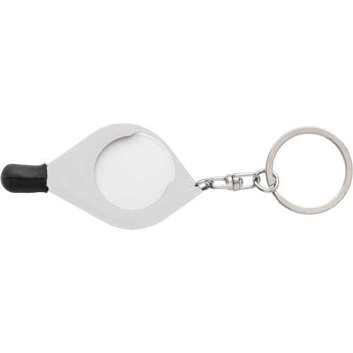 Brelok do kluczy, touch pen, żeton do wózka na zakupy biały V1685-02 (1)