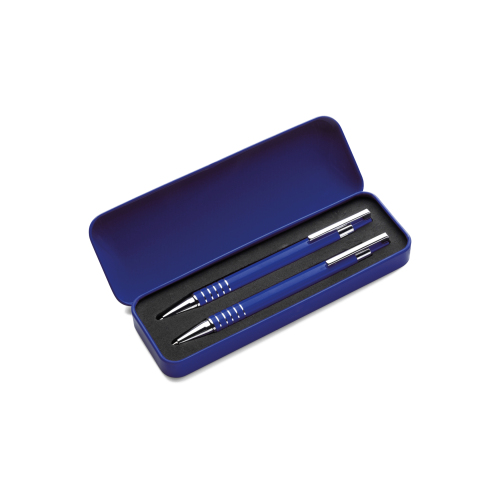 Zestaw piśmienny, długopis i ołówek niebieski V1203-11 (4)