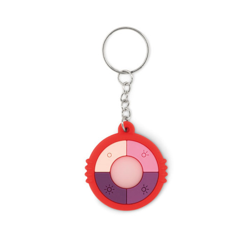 Brelok z czujnikiem UV Czerwony MO9839-05 