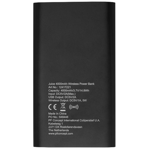 Juice bezprzewodowy powerbank 4000 mAh  Czarny 12417290 (4)