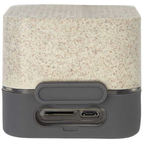 Głośnik Bluetooth® Aira ze słomy pszenicznej Beżowy 12413902 (4)