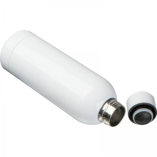 Butelka stalowa termiczna 550 ml ze stali z recyklingu SARA Biały 8382406 (2)