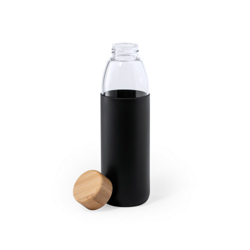 Szklana butelka sportowa 550 ml czarny V0981-03 (1)