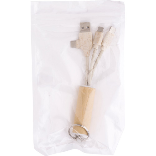 Kabel do ładowania, brelok do kluczy Brązowy V1225-16 (5)