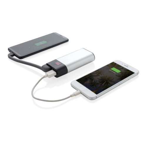 Power bank 4000 mAh z cyfrowym wyświetlaczem Srebrny P324.442 (2)