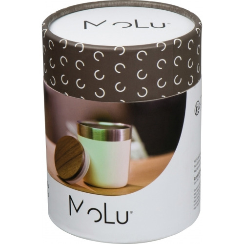 Kubek termiczny stalowy z recyklingu PORTOFINO MoLu 300 ml Biały 397906 (2)