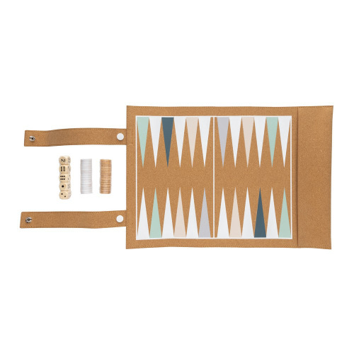 Korkowy zestaw gier planszowych Brązowy P940.219 (4)