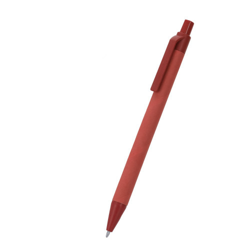 Długopis z kartonu z recyklingu i słomy pszenicznej Czerwony VA633-05 