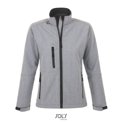 ROXY Damski softshell 340g Szary melanż S46800-GM-S 