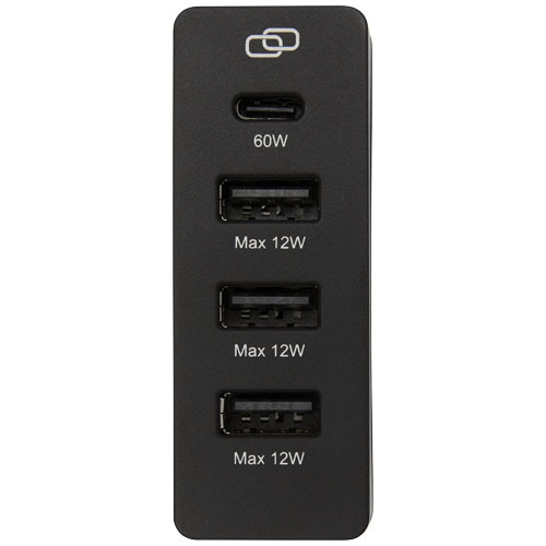 ADAPT stacja zasilania PD o mocy 72 W z tworzyw sztucznych pochodzących z recyklingu Czarny 12433090 (7)