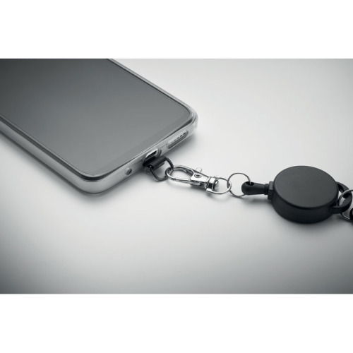 Uchwyt na telefon ze skipass Czarny MO2630-03 (3)