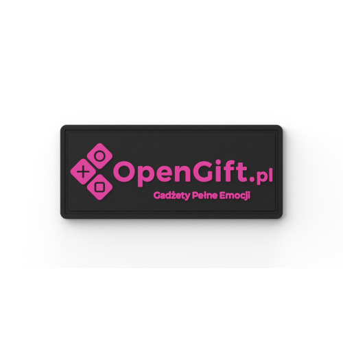 Naszywka PCV prostokątna 6x2,5 cm Wielokolorowy LMG05 