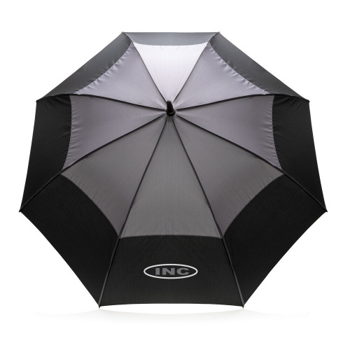 Parasol sztormowy 27", automatyczny AWARE™ RPET Szary P850.682 (5)