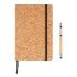 Korkowy notatnik A5, długopis, touch pen brązowy P773.779 (4) thumbnail