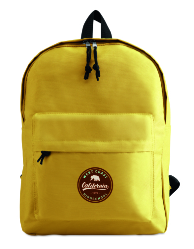 Plecak z zewnętrzną kieszenią żółty KC2364-08 (1)