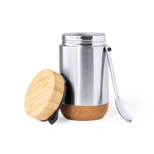 Pojemnik na żywność 450 ml, łyżka Neutralny V0924-00 