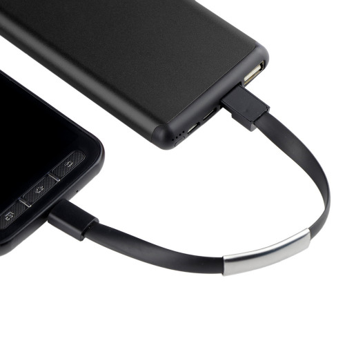 Opaska na rękę, bransoletka, kabel do ładowania i synchronizacji Czarny V0331-03 (1)