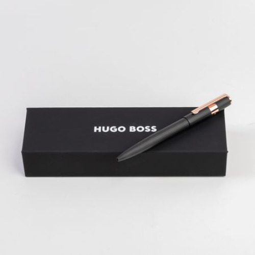 Długopis Gear Pinstripe Black / Rosegold Czarny HSV2854E (1)