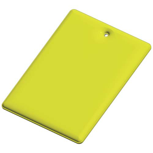Prostokątna, lekka, odblaskowa zawieszka RFX™ H-12 z PVC, duża Neonowy żółty 1PR13513 (2)