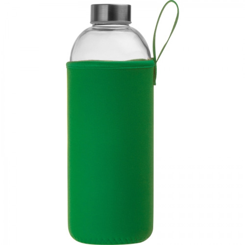 Butelka szklana z pokrowcem 1000 ml JESSICA Zielony 6242709 (6)