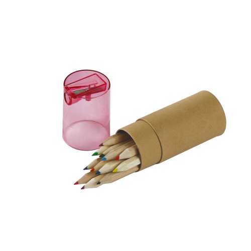 Zestaw kredek, temperówka | Nate Czerwony V6133-05 