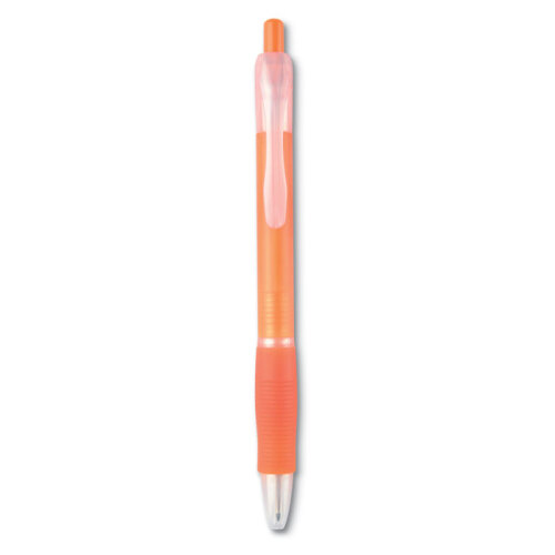 Długopis z gumowym uchwytem przezroczysty pomarańczowy KC6217-29 