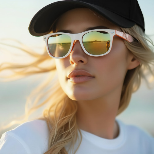 Okulary przeciwsłoneczne Jeffrey UV400 Biały / pomarańczowy LT86712-N0126 (1)
