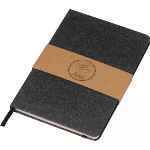 Notatnik A5 w kropki z papieru z recyklingu AGNESE Czarny 2179903 (6)