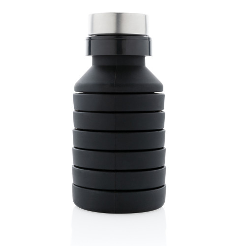 Składana butelka sportowa 550 ml z karabińczykiem Czarny P432.621 (3)