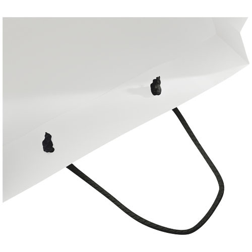 Ręcznie robiona torba z papieru integra z plastikowymi uchwytami – 31 x 12 x 41 cm Biały 1ZB01190 (5)