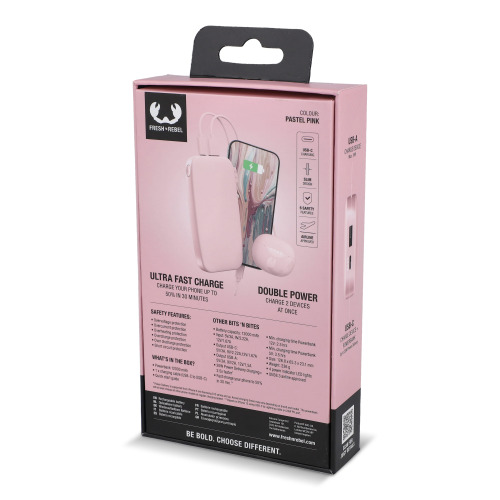 2PB12100 | Fresh 'n Rebel Powerbank 12000 mAh USB-C Szybkie ładowanie 20W Różowy LT49402-N0076 (8)