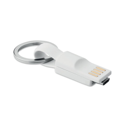 Brelok USB/microUSB biały MO9170-06 (3)