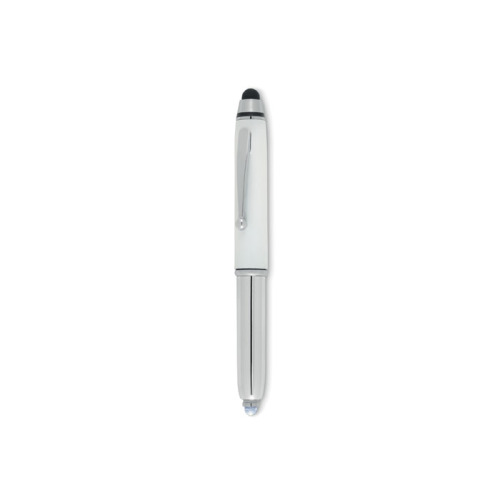 Długopis z rysikiem i latarką biały MO8751-06 