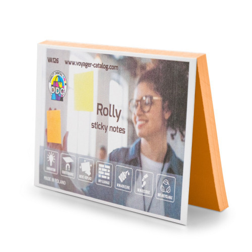 Elektrostatyczne karteczki samoprzylepne | Rolly Pomarańczowy VA126-07 (2)