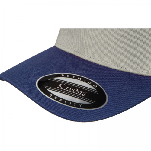 Czapka z daszkiem bawełniana 5 paneli CrisMa 290 g/m2 TREVOR Szary 5391907 (6)