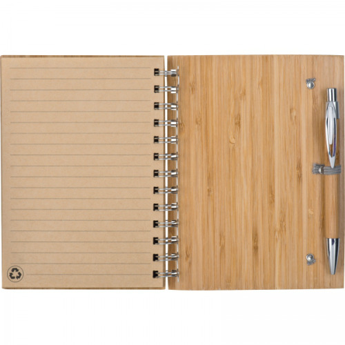 Notatnik A5 w linie z papieru z recyklingu FRANCESCA Brązowy 2890901 (6)