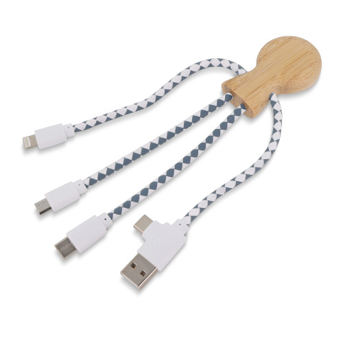 Xoopar Mr. Bio Bamboo Charging Cable Naturalny LT41016-N0094 (3)