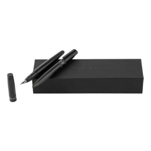 Zestaw upominkowy HUGO BOSS długopis i pióro wieczne - HSV2122A + HSV2124A Czarny