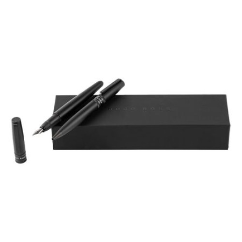 Zestaw upominkowy HUGO BOSS długopis i pióro wieczne - HSV2122A + HSV2124A Czarny HPBP212A 