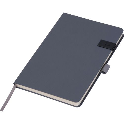 Notatnik A5 w linie z USB 16GB FRANCESCO Ciemnoszary 3539377 (2)