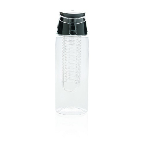 Bidon, butelka sportowa 700 ml z pojemnikiem na lód lub owoce czarny V9891-03 (2)
