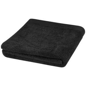 Riley bawełniany ręcznik kąpielowy o gramaturze 550 g/m² i wymiarach 100 x 180 cm Czarny