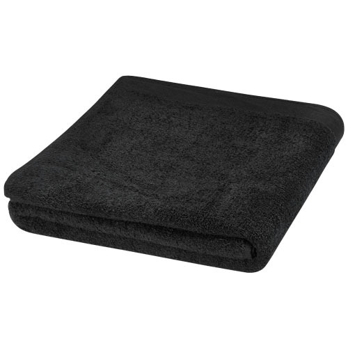 Riley bawełniany ręcznik kąpielowy o gramaturze 550 g/m² i wymiarach 100 x 180 cm Czarny 11700790 