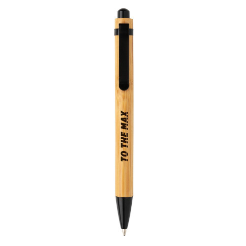 Bambusowy długopis czarny P610.321 (3)