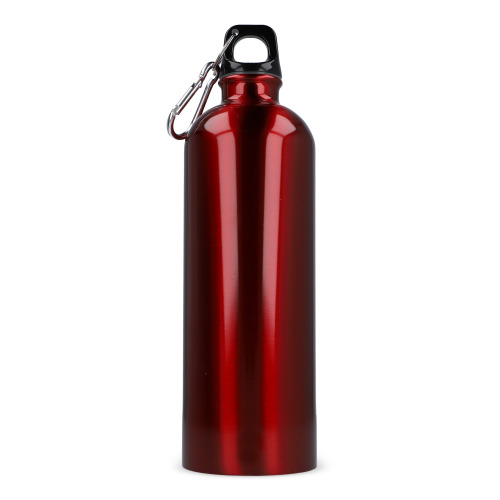Jednościenna butelka R-SS z karabińczykiem 750ml Czerwony LT98739-N0021 (2)