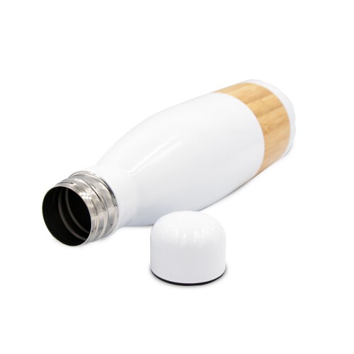 Butelka termiczna 500 ml z bambusowym elementem biały V4855-02 (1)