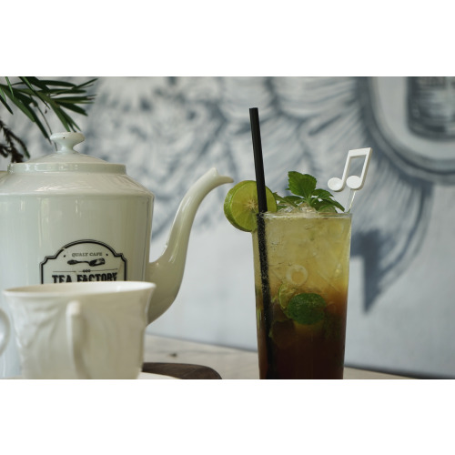 Mieszadełka do napojów Melody 6 szt. Biały QL10267-WH (4)